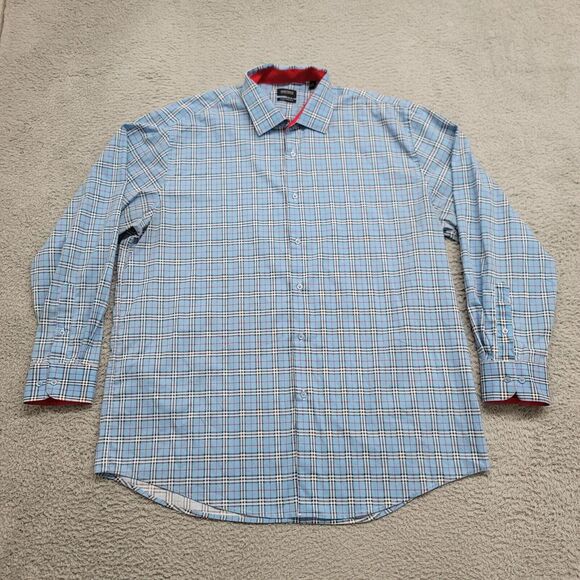 Buffalo David Bitton Shirt Mens XL 17-17.5 Plaid Slim Stretch Button Up Classic‎ - Picture 1 of 11